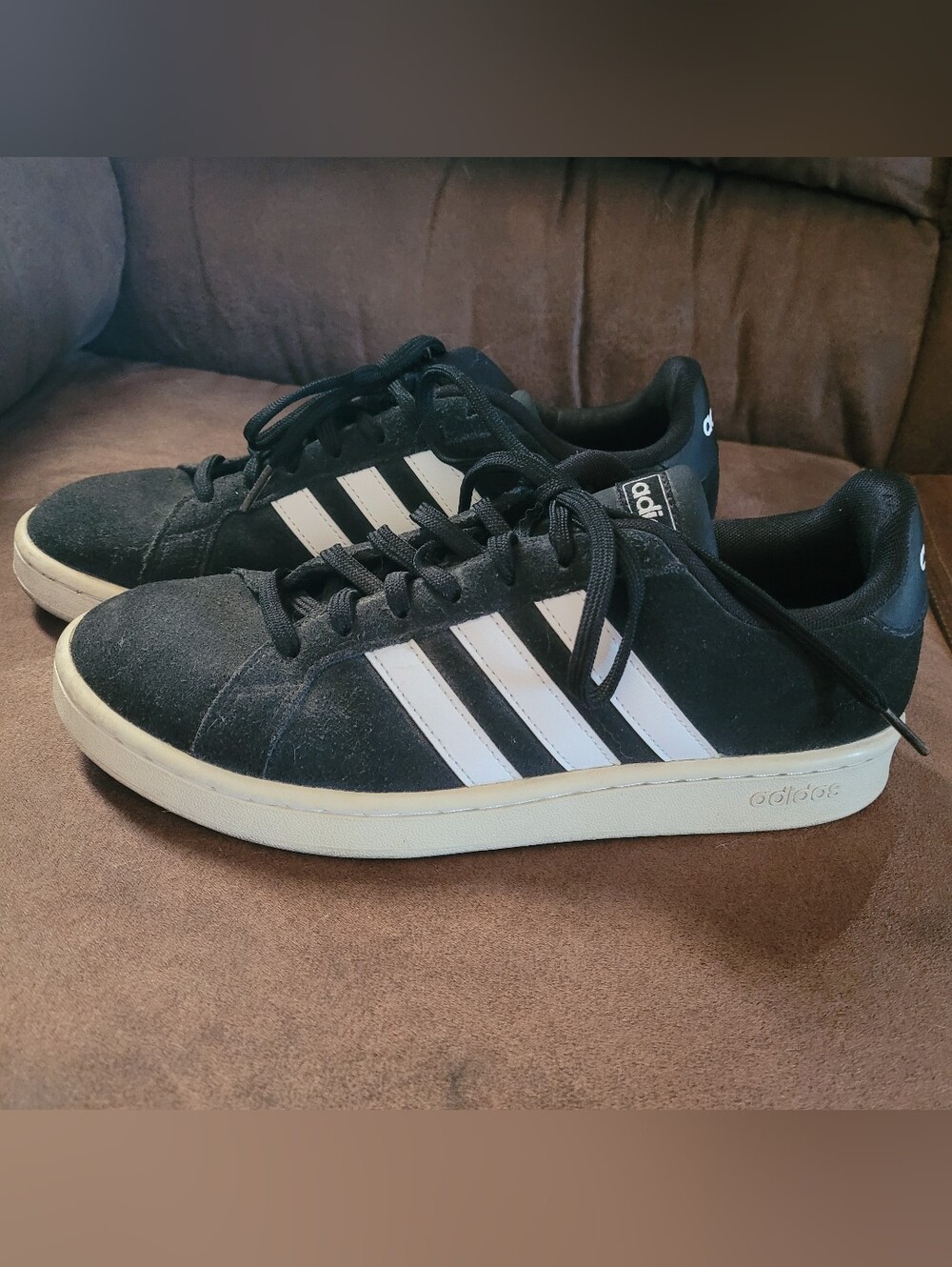 Adidas Black Suede Sneakers